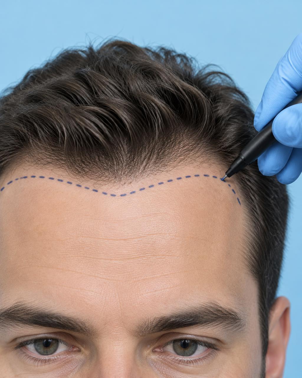 Planejamento da linha frontal para transplante capilar